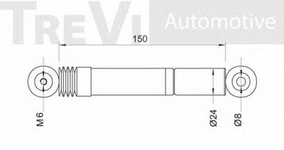 TREVI AUTOMOTIVE ta1499 -  Амортизатор, поликлиновой ремень